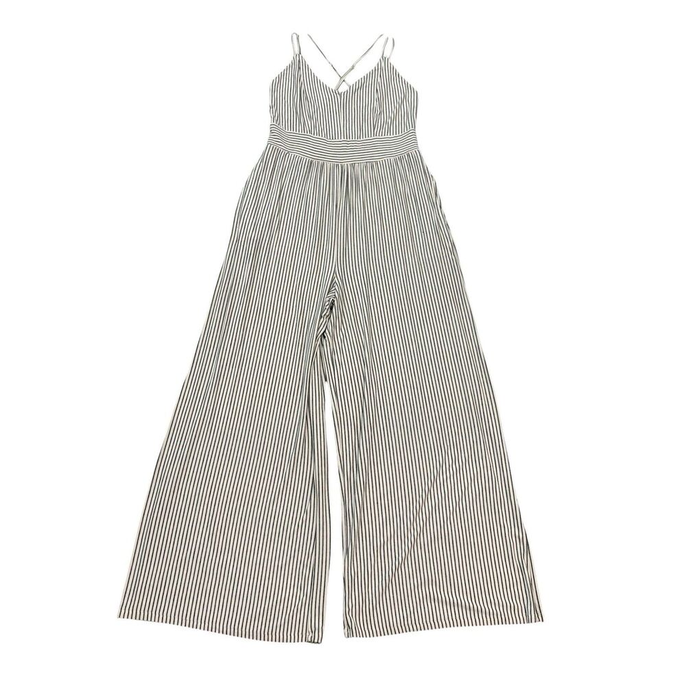 American Eagle Striped Wide Leg Jumpsuit Size M